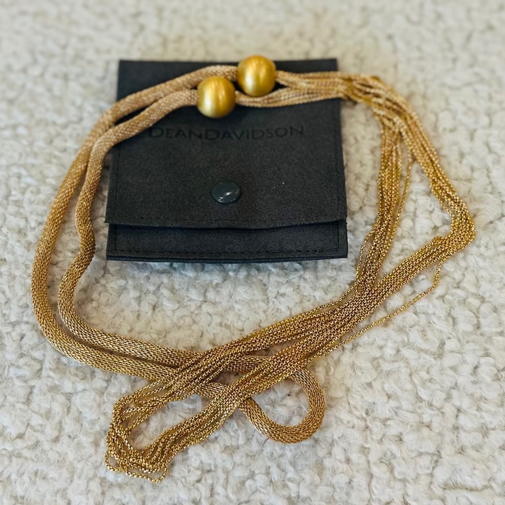 Dean Davidson 19" Drop 22 Karat Gold Plated Statement Necklace